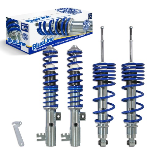 Suspension combiné fileté BlueLine Réglables - Amortisseurs filetés - Tuning Kit Complet - Qualité Allemande approprié pour Compatible av. Vectra B Incl. Caravan, Tuning Kit Complet - Qualité Allemande