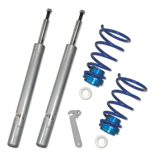 Suspension combiné fileté BlueLine Réglables - Amortisseurs filetés - Tuning Kit Complet - Qualité Allemande approprié pour Compatible av. E34 Touring 518i/ 520i/ 525i (D14/M14), 8.90-, Tuning Kit Complet - Qualité Allemande/ Serie