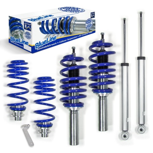 BlueLine Coilover Kit suitable for Audi A4 Avant B8 (8K5) incl. Qauttro models 1.8 TFSI, 2.0 TDI, 2.0 TFSI, 2.7 TDI, 3.0 TDI, 3.2 FSI, year 2007-2015