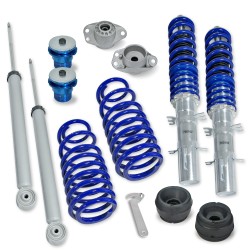 Suspension combiné fileté BlueLine Réglables - Amortisseurs filetés - Tuning Kit Complet - Qualité Allemande approprié pour Compatible av. A3 (8L), Tuning Kit Complet - Qualité Allemande , Incl. coupelles