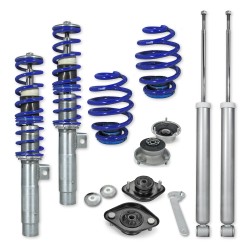 Suspension combiné fileté BlueLine Réglables - Amortisseurs filetés - Tuning Kit Complet - Qualité Allemande approprié pour Compatible av. E46 4+6 Cyl. incl. Touring 98-05, Tuning Kit Complet - Qualité Allemande , Incl. coupelles