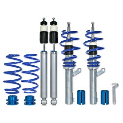 Suspension combiné fileté BlueLine Réglables - Amortisseurs filetés - Tuning Kit Complet - Qualité Allemande approprié pour Compatible av. A3 8P 1.2TFSi/ 1.4TFSi/ 1.6/ 1.8TFSi/ 2.0/ 2.0T/ DSG/ 1.9TDi Ø 50/55 mm!! Sans Quattro, Tuning Kit Complet - Qualité