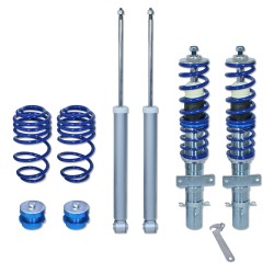 Suspension combiné fileté BlueLine Réglables - Amortisseurs filetés - Tuning Kit Complet - Qualité Allemande approprié pour Seat Ibiza Typ 6J/ 6P 1.2/ 1.4/ 1.6/ 1.4 TDi/ 1.6TDi/ 1.9TDi, 2.0TDi, 08-17, Tuning Kit Complet - Qualité Allemande