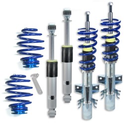 Suspension combiné fileté BlueLine Réglables - Amortisseurs filetés - Tuning Kit Complet - Qualité Allemande approprié pour Compatible av. Transporter T5 Typ 7H 2.0/ 3.2 V6/ 1.9TDi/ 2.0TDi/ BiTDi/ 2.5TDi/ 4Motion, 03-15, Tuning Kit Complet - Qualité Allem