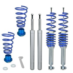 Suspension combiné fileté BlueLine Réglables - Amortisseurs filetés - Tuning Kit Complet - Qualité Allemande approprié pour Compatible av. E34 Limo 518i / 520i (D14 / M14), 7.90-11.95, Tuning Kit Complet - Qualité Allemande