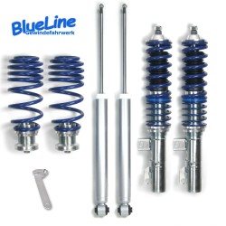 Suspension combiné fileté BlueLine Réglables - Amortisseurs filetés - Tuning Kit Complet - Qualité Allemande approprié pour Seat Leon Cupra R (1M) 1.8 20V Turbo NON Allrad, 04.02-,  Tuning Kit Complet - Qualité Allemande