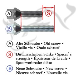 Cales Elargisseurs de voies 10mm (paire) - 5mm (épaisseur par Cale) incl. boulonnerie  | Entraxe 100/5+112/5 | Alésage central 57,1 approprié pour  Audi R8 (42)